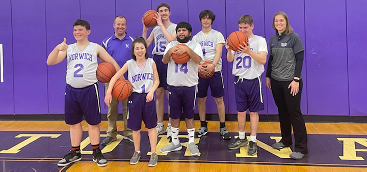 Norwich plays first Unified basketball game in program history